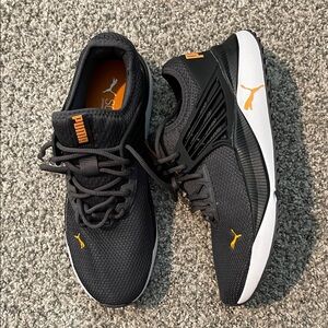Puma Black and Orange Athletic Shoes